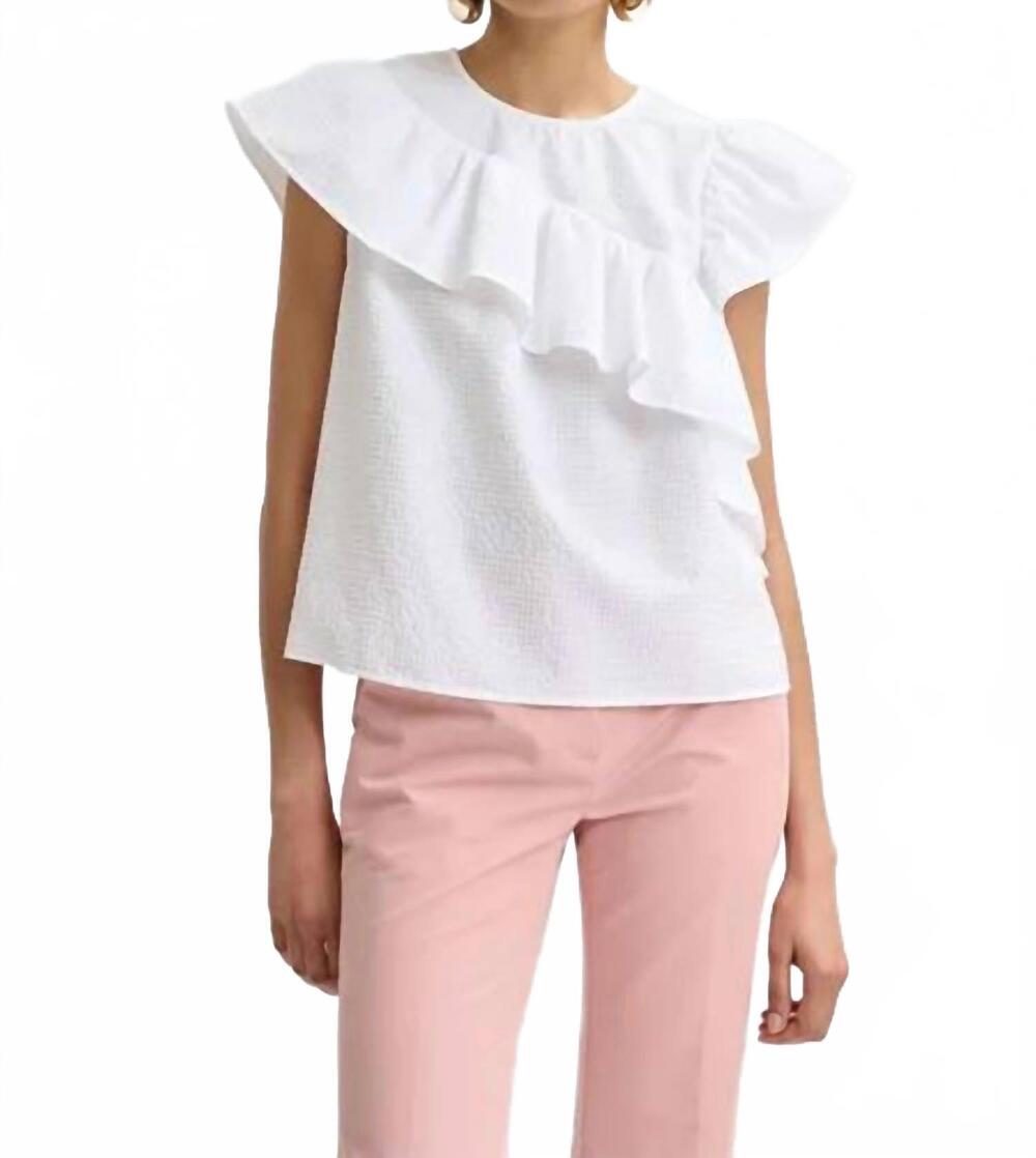 NEW ESSENTIEL ANTWERP joojoo ruffle top in white